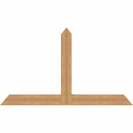 Ekena Millwork Portland Timber Gable Bracket, Western Red Cedar, 72"W x 42"H x 5 1/2"D x 5 1/2"F, 14/12 Pitch GBW072X42X0606POR00SWR